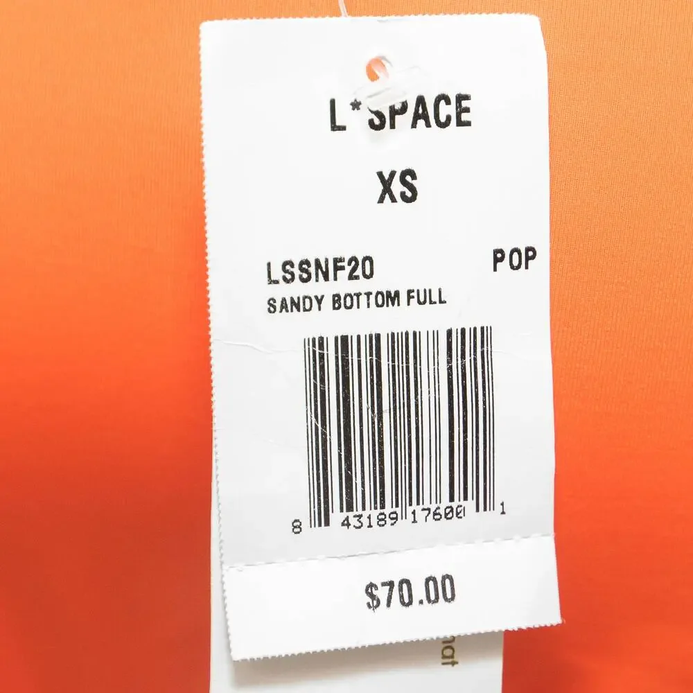 New L. Space Sandy Orange Bikini Bottoms Size XS